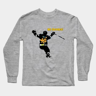 He Scores! - Hockey Player Long Sleeve T-Shirt